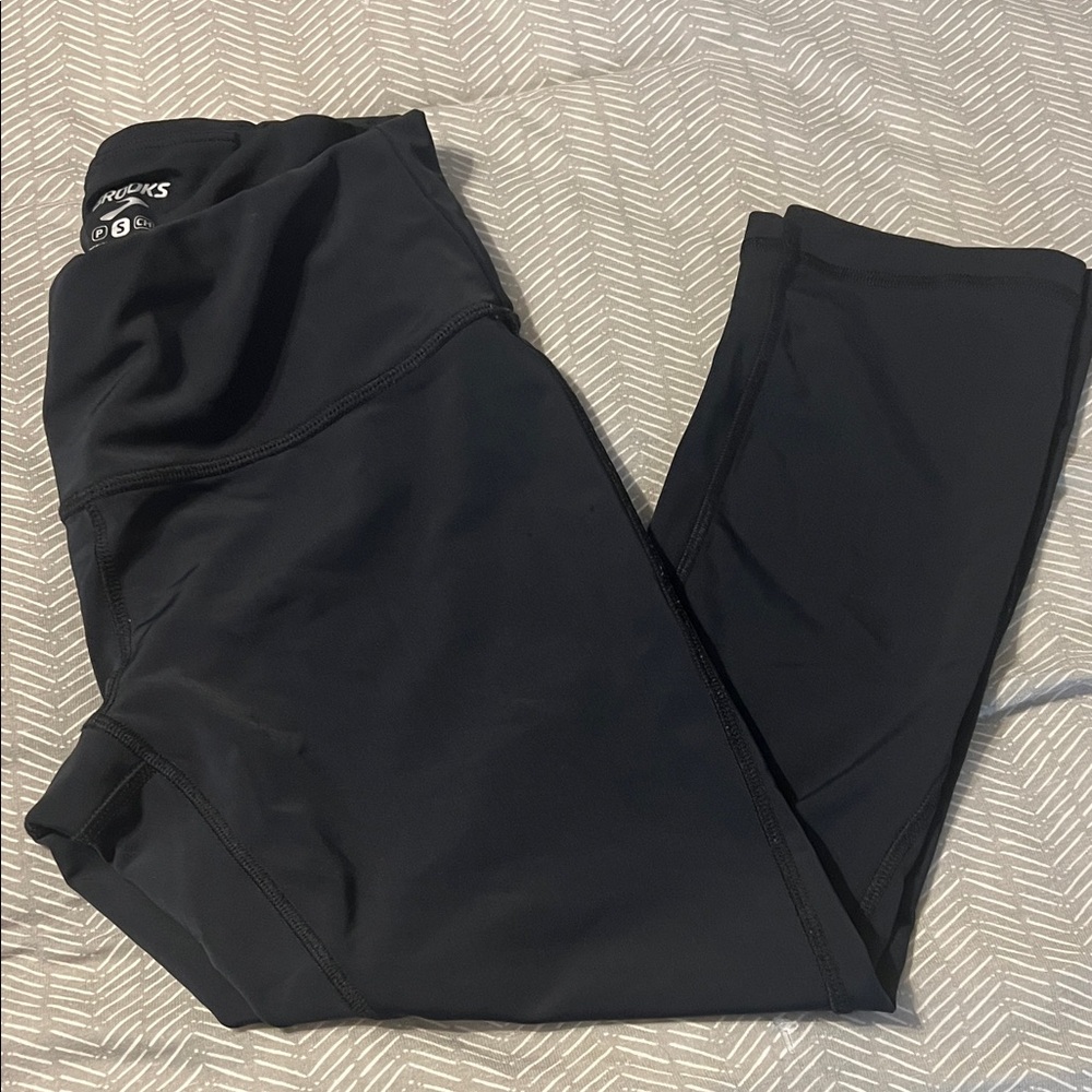 Brooks Black High-Waist Running cropped Leggings